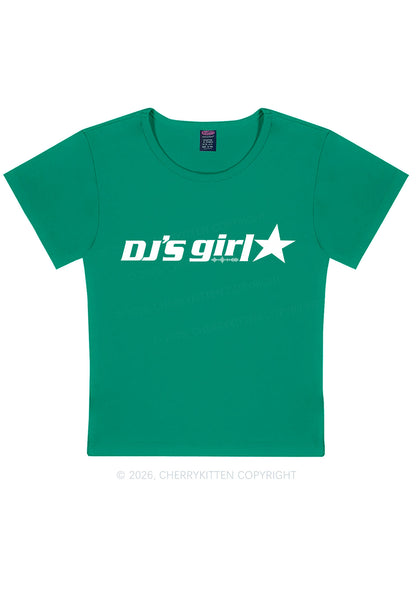 DJs Girl Y2K Baby Tee Cherrykitten