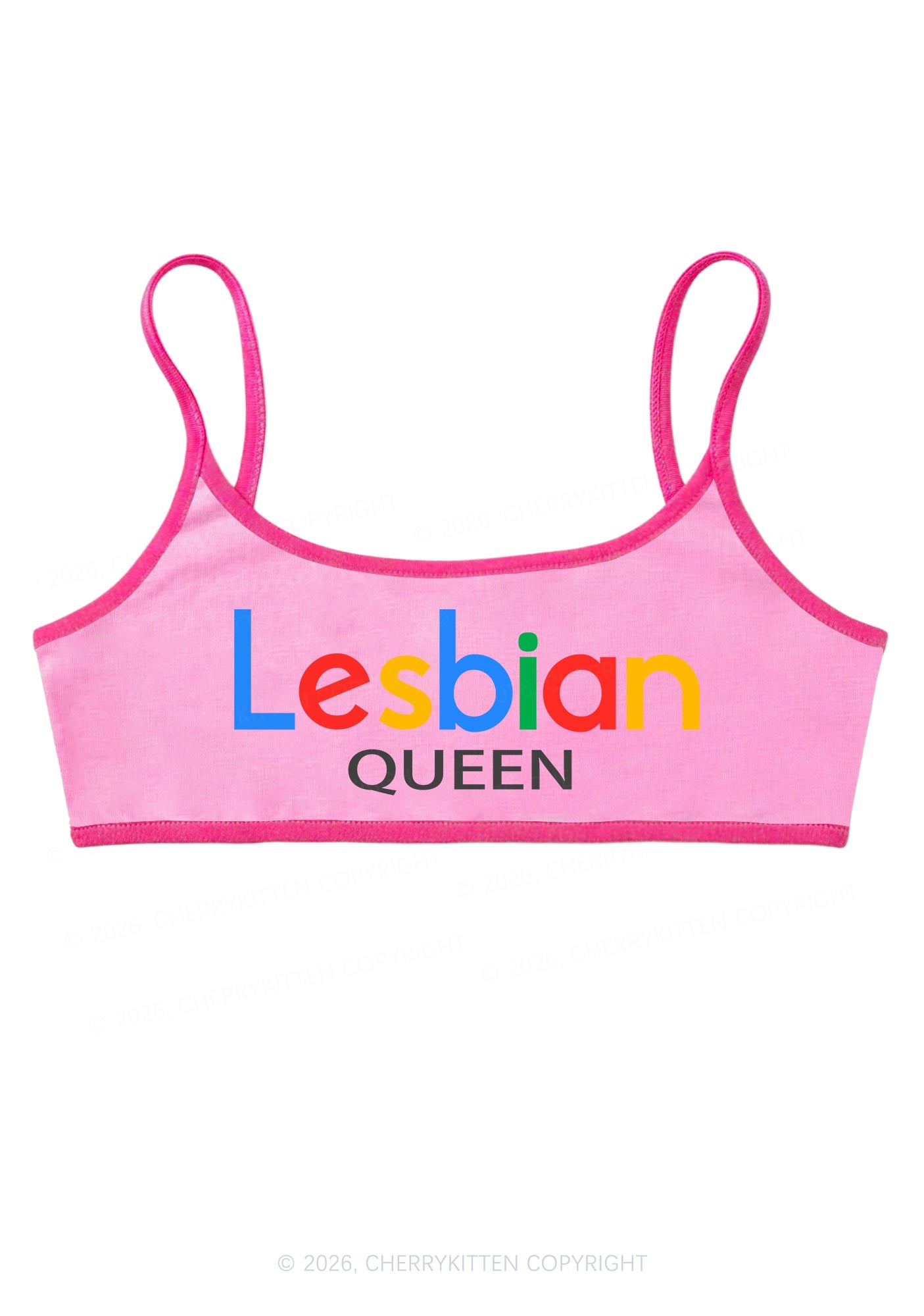 Lesbian Queen Pride Y2K Super Crop Cami Cherrykitten
