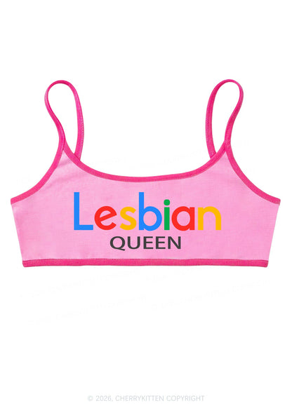 Lesbian Queen Pride Y2K Super Crop Cami Cherrykitten
