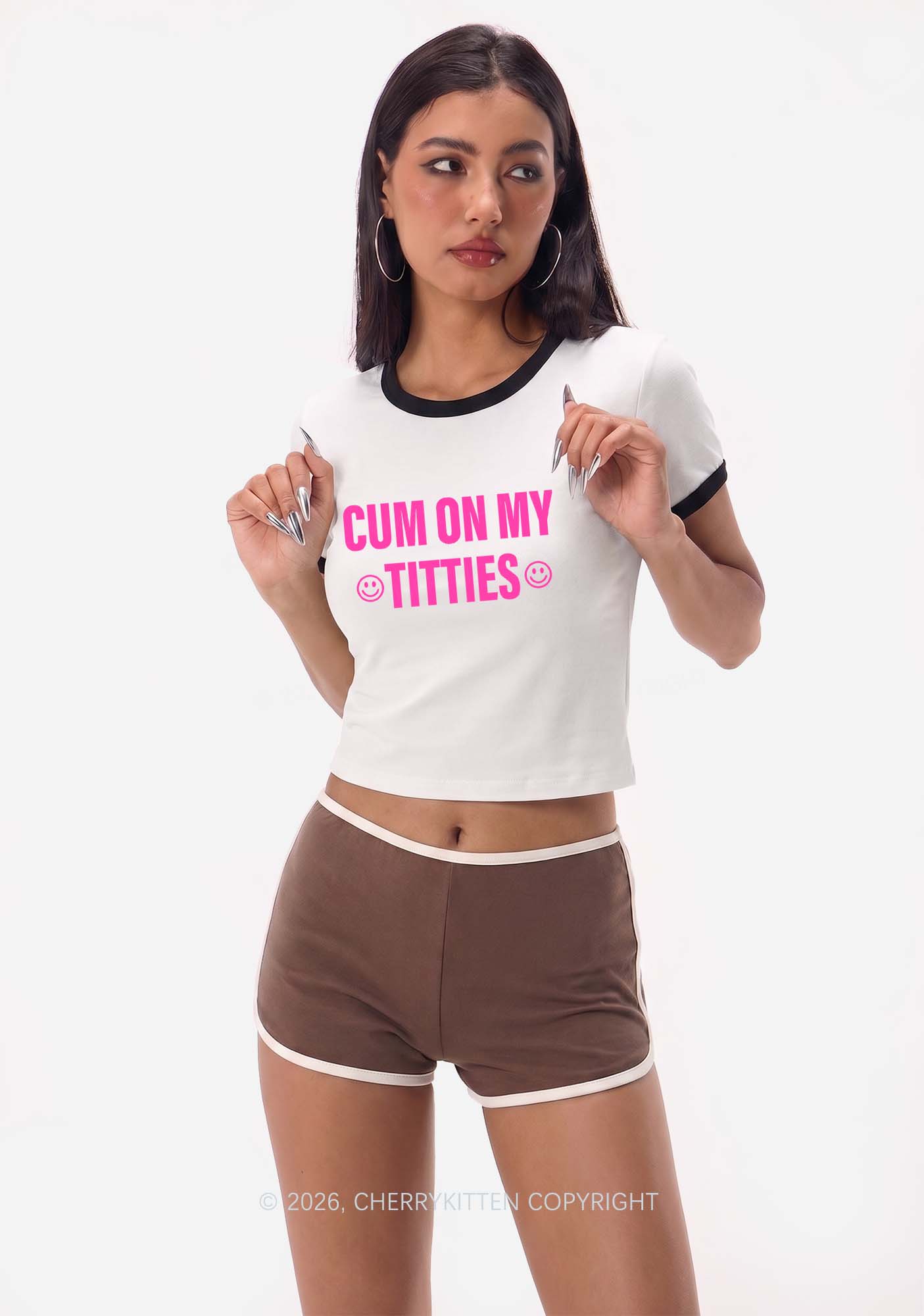Cxm On My Txtties Y2K Ringer Tee Cherrykitten