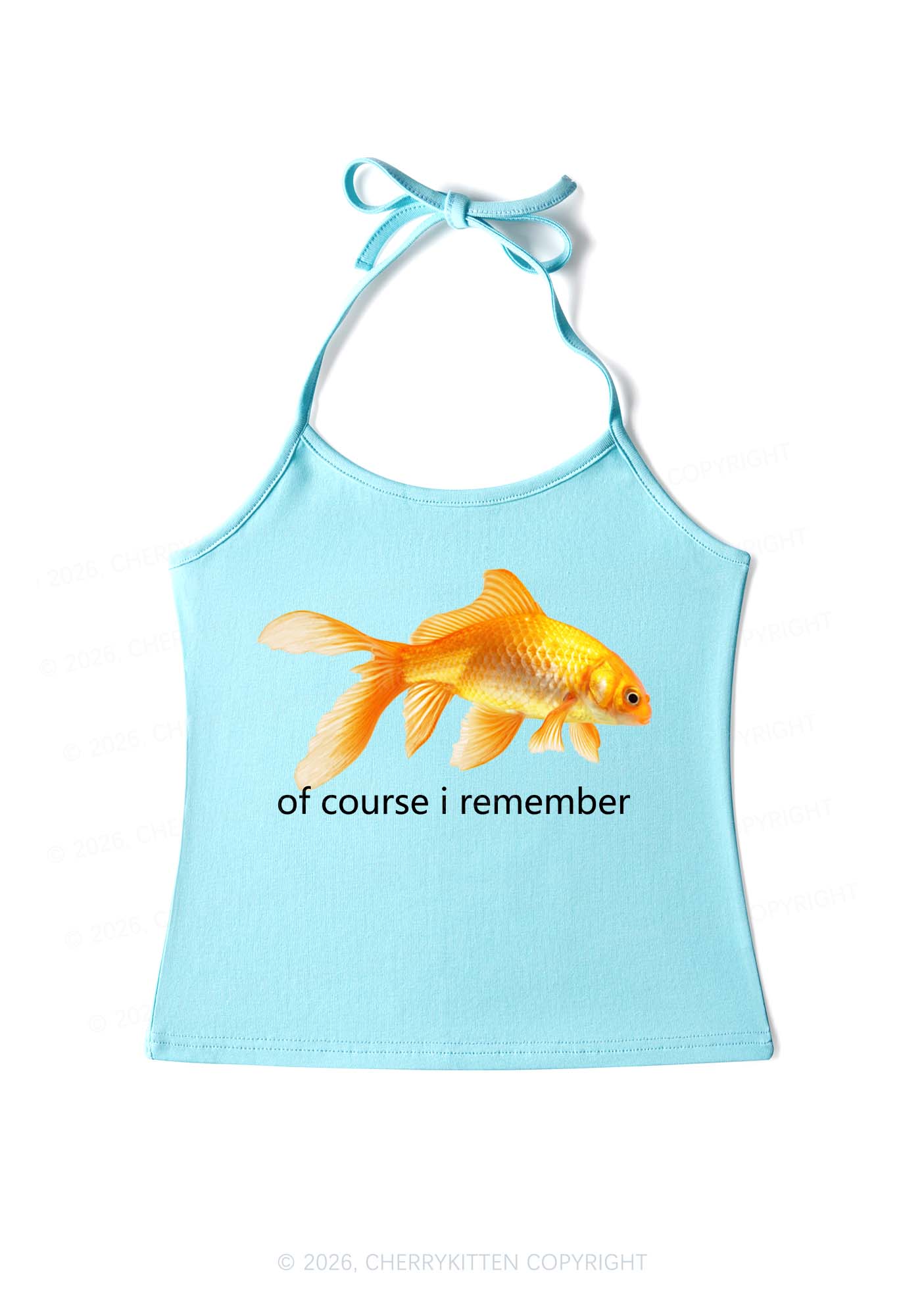 I Remember Goldfish Y2K Halter Neck Cami Cherrykitten
