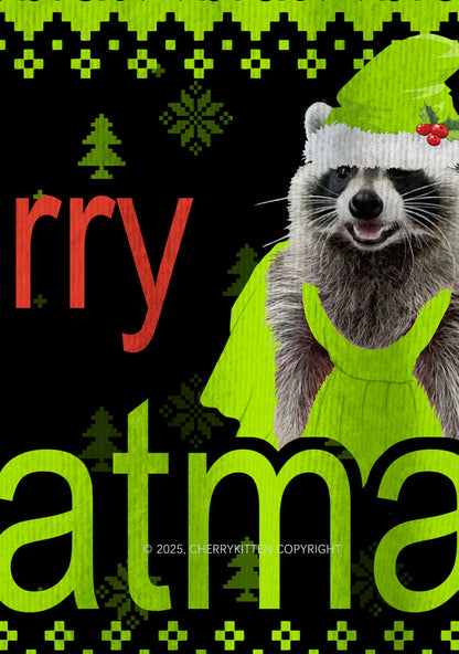 Merry Bratmas Y2K Christmas Knit Sweatshirt Cherrykitten