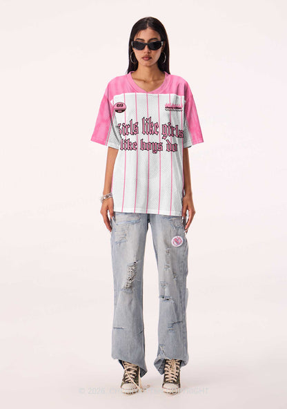 Girls Like Girls Like Boys Do Pride Y2K Sport Jersey Shirts Cherrykitten
