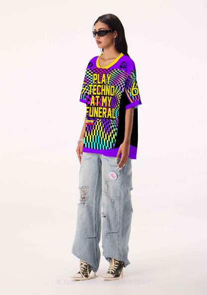 Play Techno At My Funeral Y2K Sport Jersey Shirts Cherrykitten