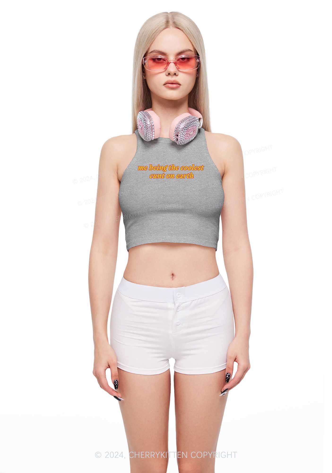 Coolest Cxnt On Earth Y2K Crop Tank Top Cherrykitten