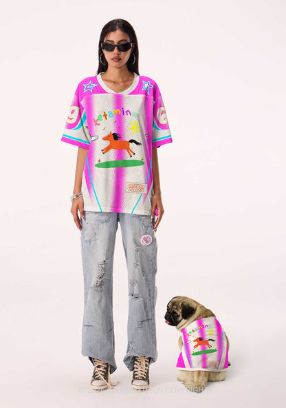 Orange Pony Y2K Pet Jersey Cherrykitten