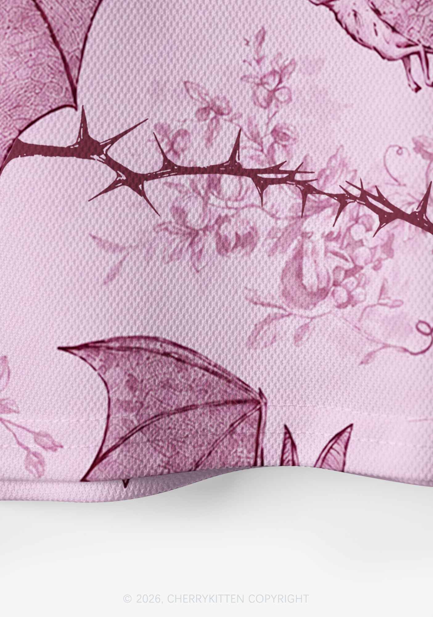Pink Bat Y2K Crop Sport Jersey Shirts Cherrykitten