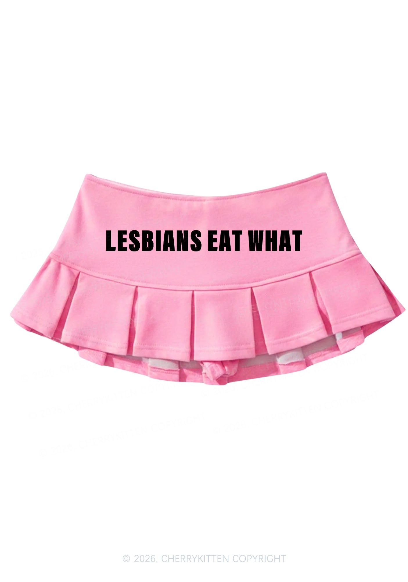 Lesbians Eat What Pride Y2K Mini Pleated Skirts Cherrykitten