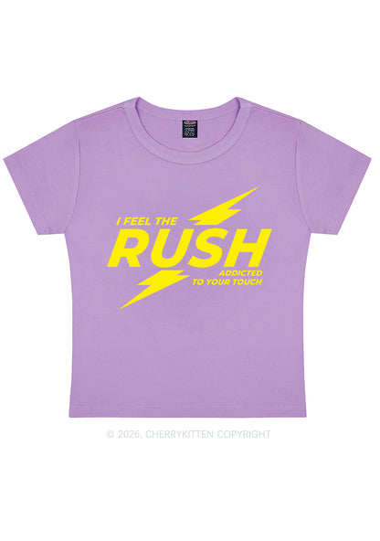 I Feel The Rush Y2K Baby Tee Cherrykitten