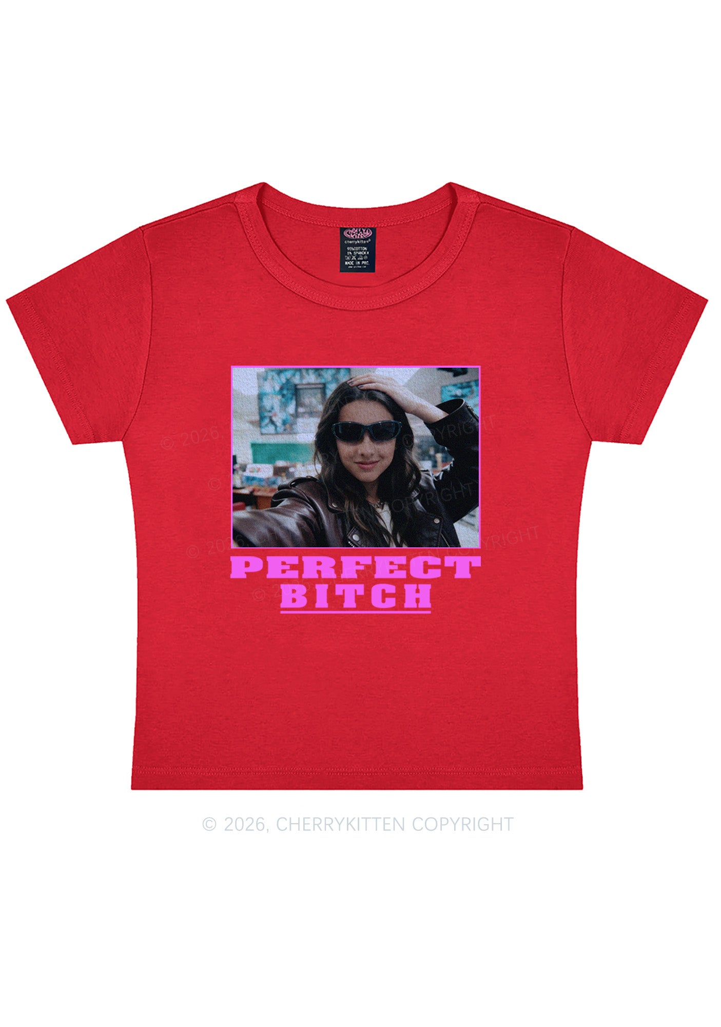 Custom Perfect Bxxch Y2K Baby Tee Cherrykitten