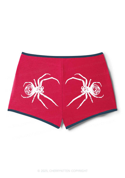 Skull Spider Y2K Booty Shorts Cherrykitten