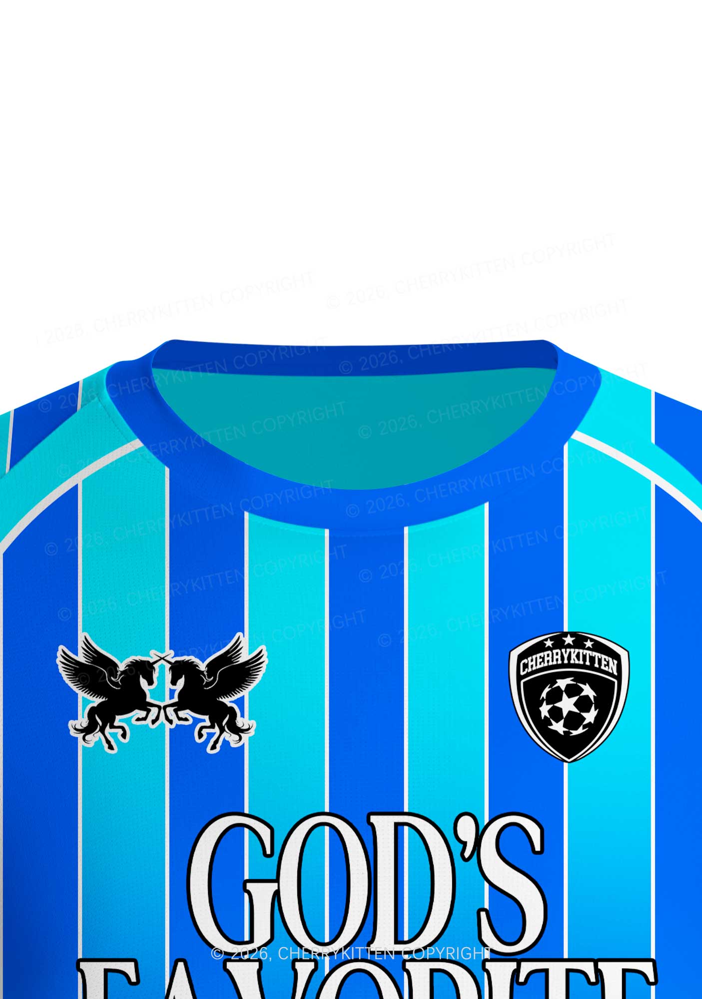 Blue Gods Favorite Fag Pride Y2K Football Jersey Shirts Cherrykitten