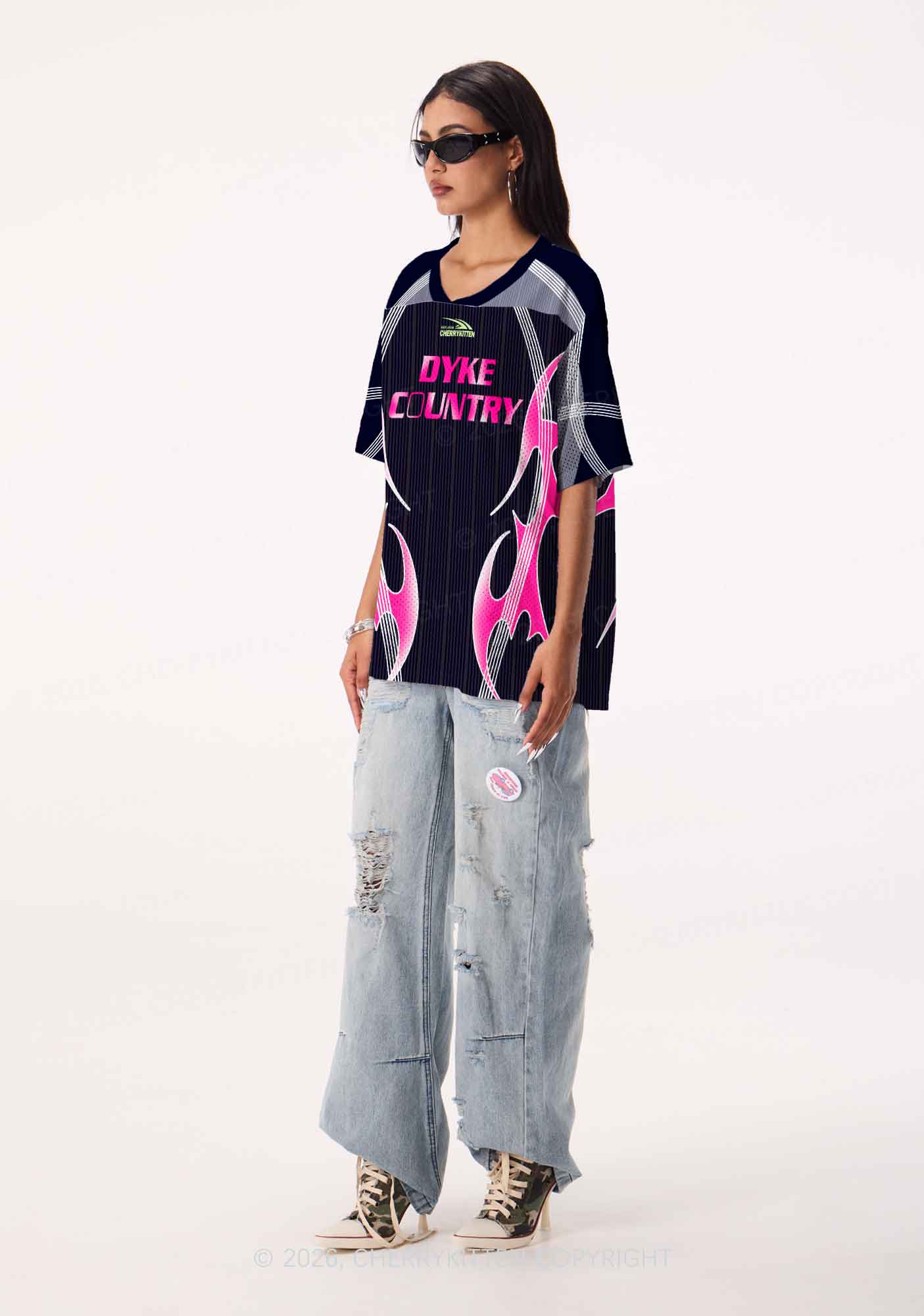 Dyke Country Pride Y2K Sport Jersey Shirts Cherrykitten