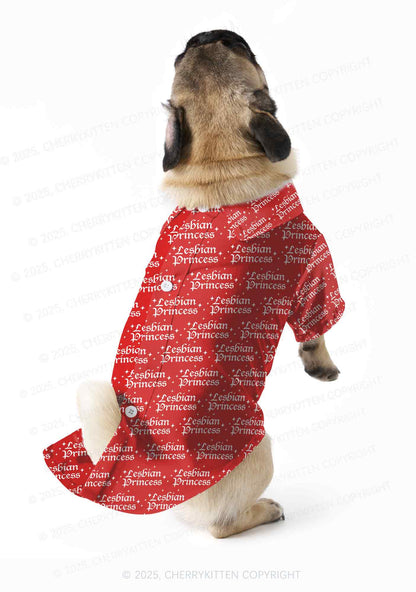 Lesbian Princess Pride Y2K Pet Shirts Cherrykitten