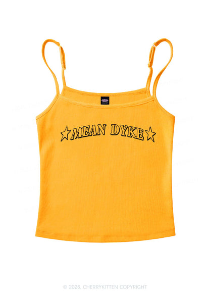 Mean Dyke Pride Y2K Spaghetti Strap Cami Cherrykitten