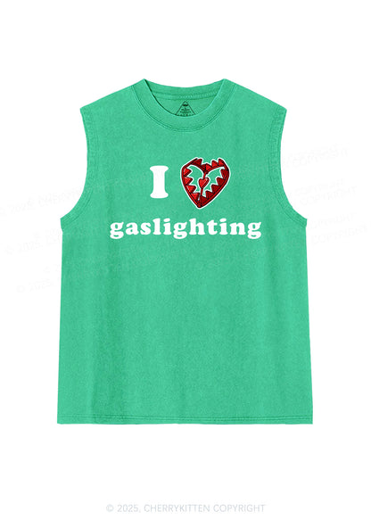 Love Gaslighting Y2K Washed Muscle Tank Cherrykitten