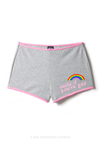 If You Are Gay Pride Y2K Booty Shorts Cherrykitten