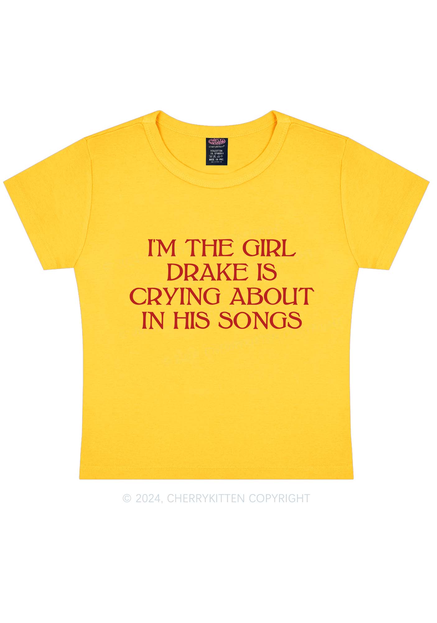 Crying In His Songs Y2K Baby Tee Cherrykitten