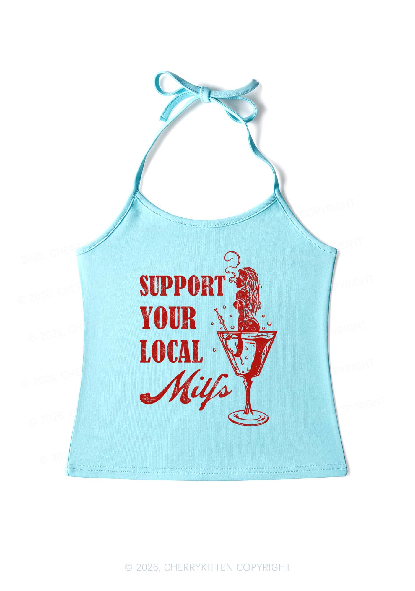 Your Local Mxxf Y2K Halter Neck Cami Cherrykitten
