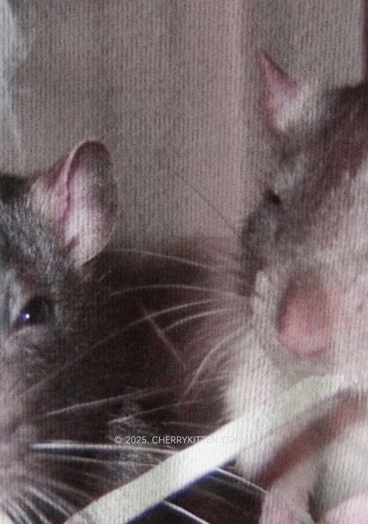 Brown Smoking Rats Y2K Christmas Knit Sweatshirt Cherrykitten