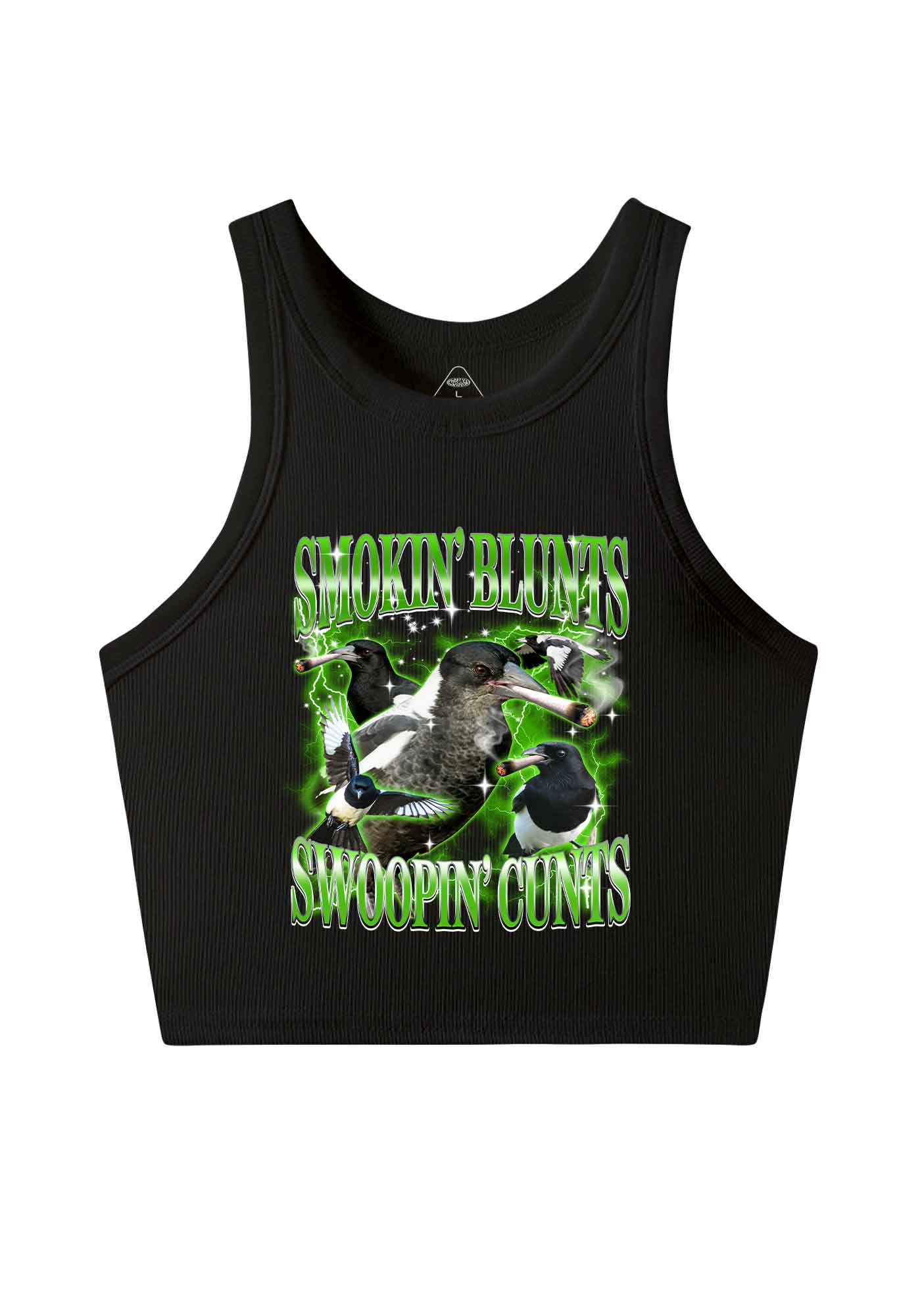 Smokin Blunts Swoopin Cxxts Y2K Crop Tank Top Cherrykitten
