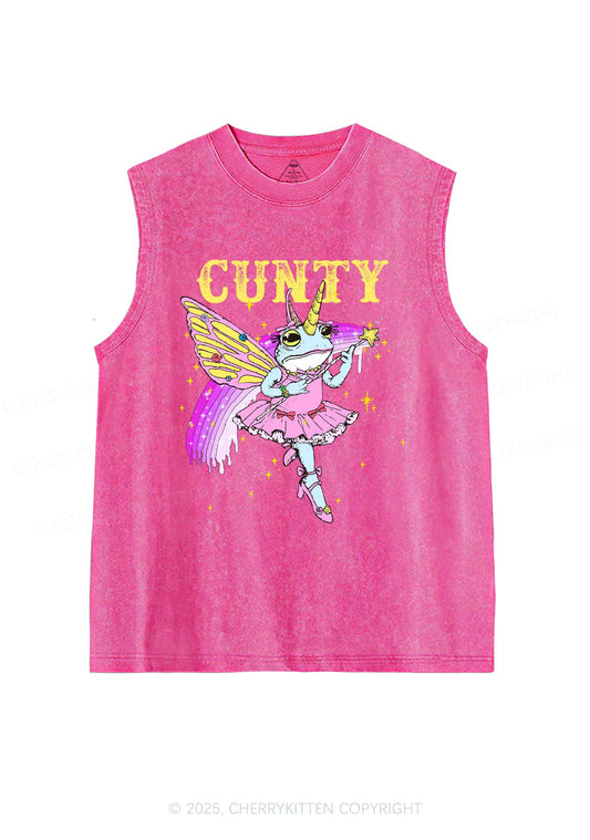Cxxty Fairy Frog Y2K Washed Muscle Tank Cherrykitten