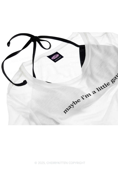 Maybe Im A Little Gay Pride Y2K Sheer Boyfriend Tee Cherrykitten