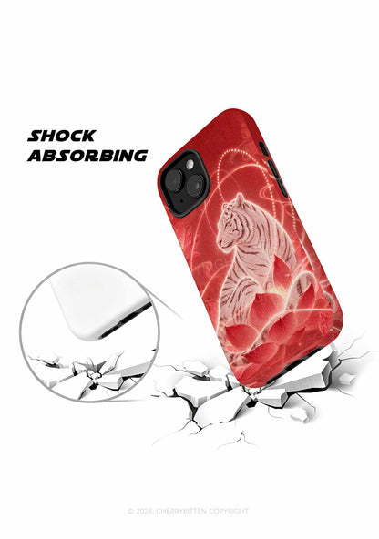 White Tiger Red Lotus Y2K Phone Case Cherrykitten
