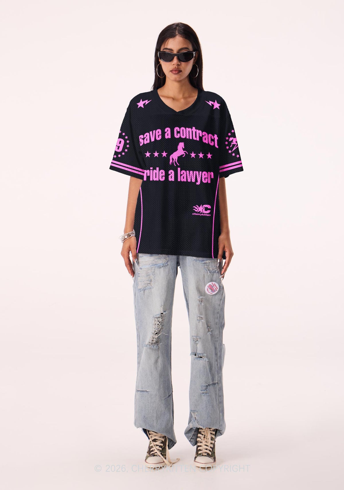 Save Contract Ride Lawyer Y2K Sport Jersey Shirts Cherrykitten