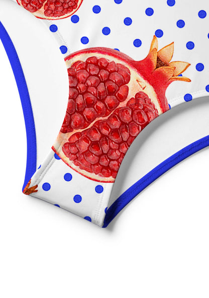 Red Pomegranate Y2K Print Bikini Set Cherrykitten