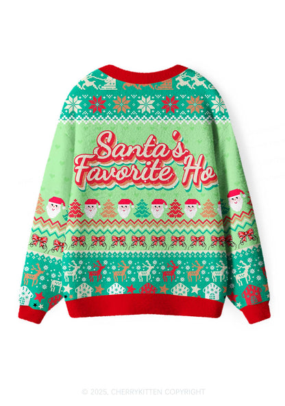 Santas Favorite Ho Y2K Christmas Cardigan Knit Sweatshirt Cherrykitten