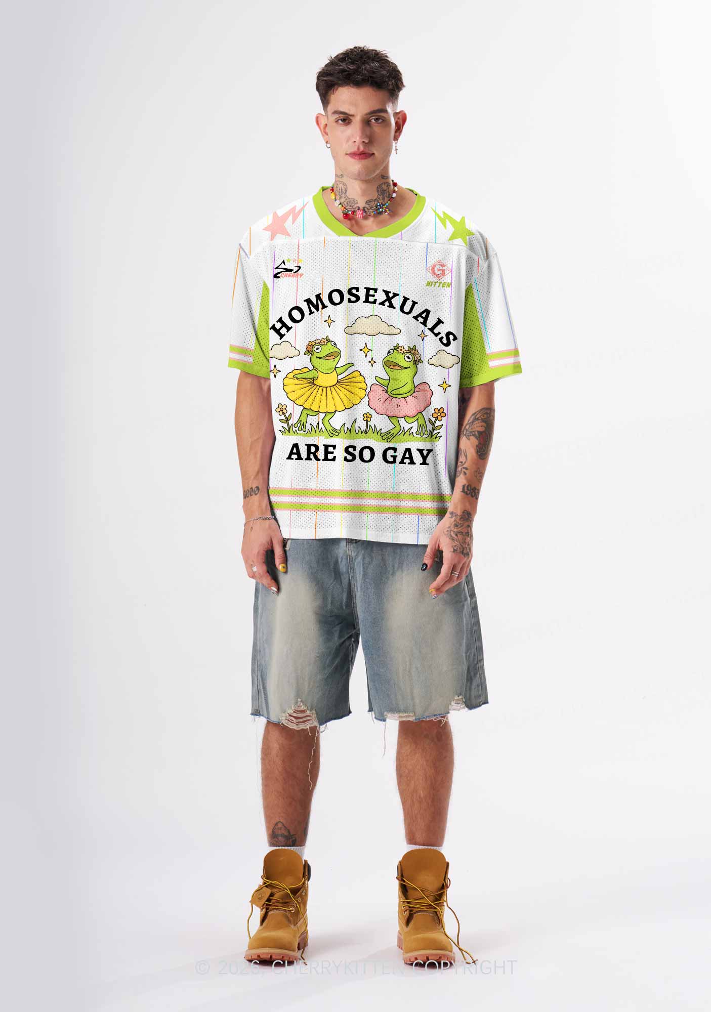 Homosexuals Are So Gay Pride Y2K Sport Jersey Shirts Cherrykitten