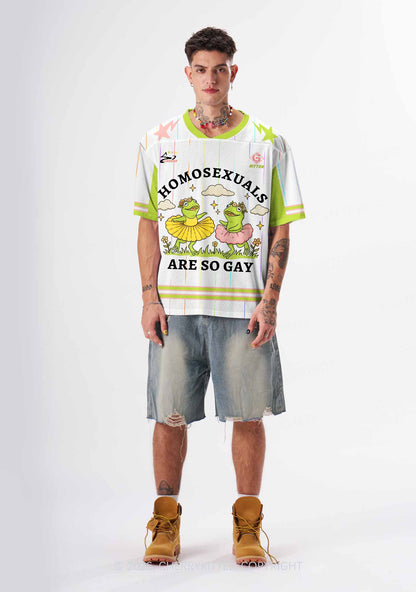 Homosexuals Are So Gay Pride Y2K Sport Jersey Shirts Cherrykitten
