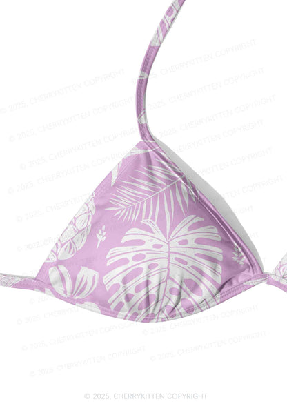 Boho Purple Y2K Print Bikini Set Cherrykitten