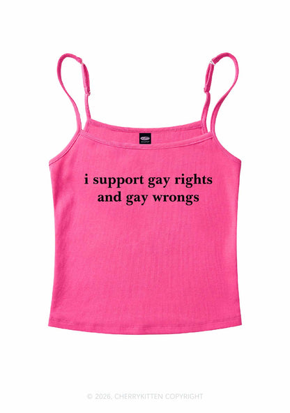 Support Gay Rights Pride Y2K Spaghetti Strap Cami Cherrykitten