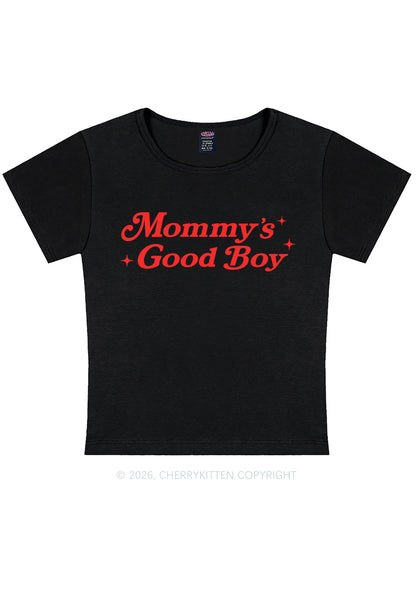Mommys Good Boy Y2K Baby Tee Cherrykitten