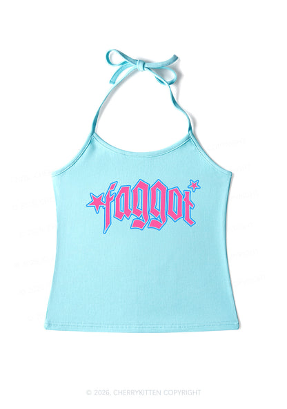 Faggot Stars Pride Y2K Halter Neck Cami Cherrykitten