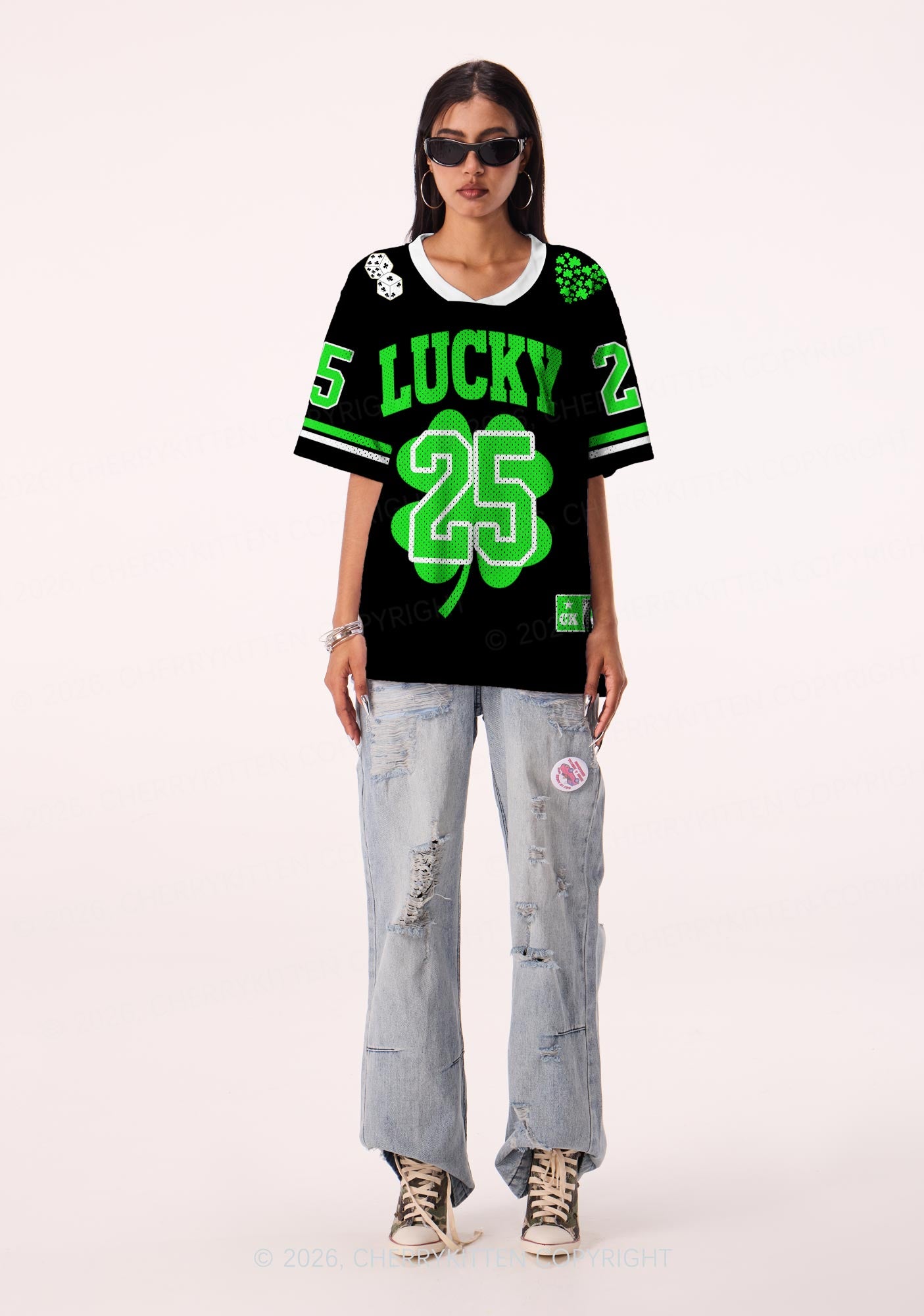Custom Lucky Horseshoe St Patricks Y2K Sport Jersey Shirts Cherrykitten
