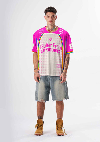 Hot Pink Dots Suffer From Gay Thoughts Pride Y2K Sport Jersey Shirts Cherrykitten