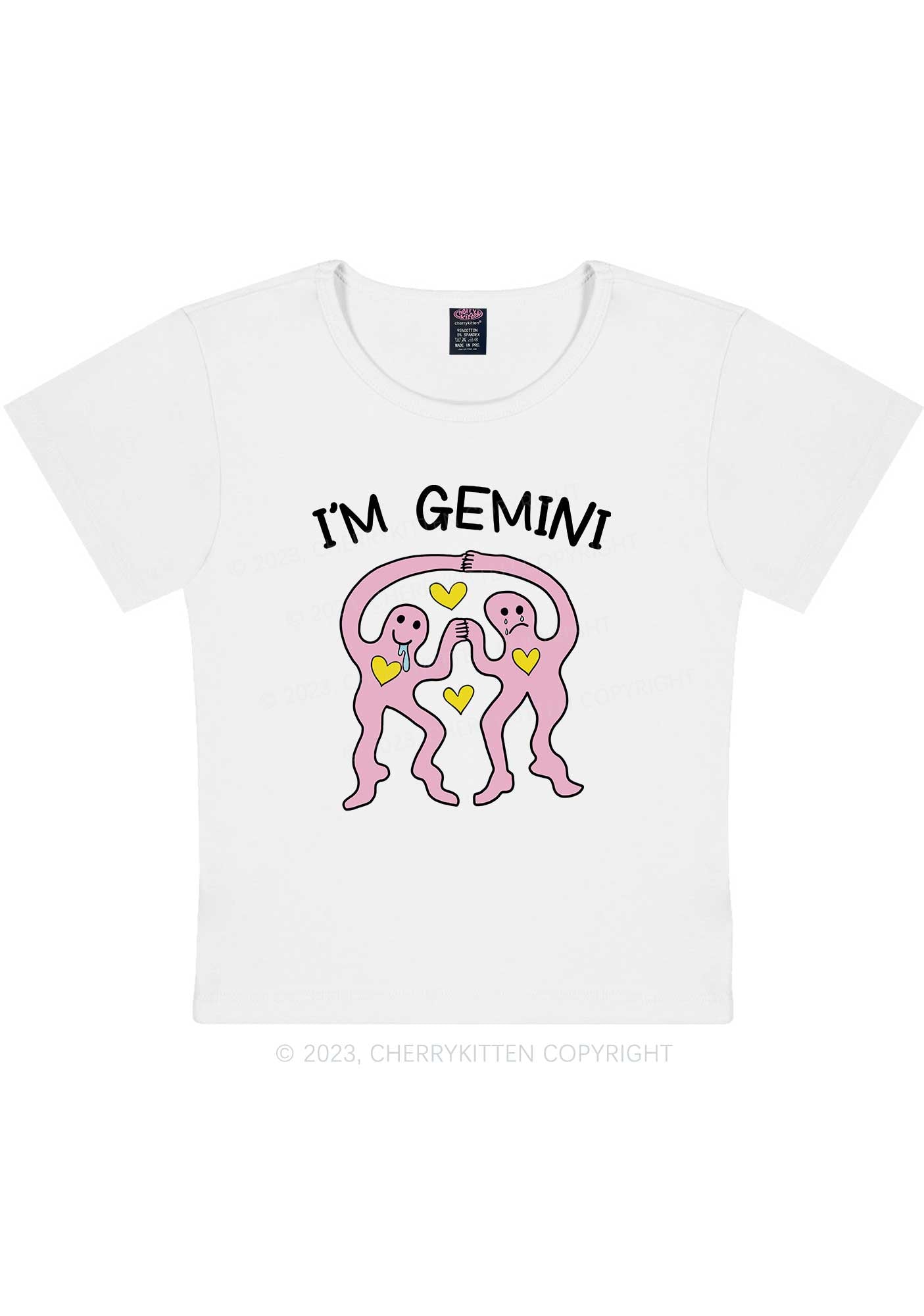 Curvy I'm Gemini Y2K Baby Tee Cherrykitten