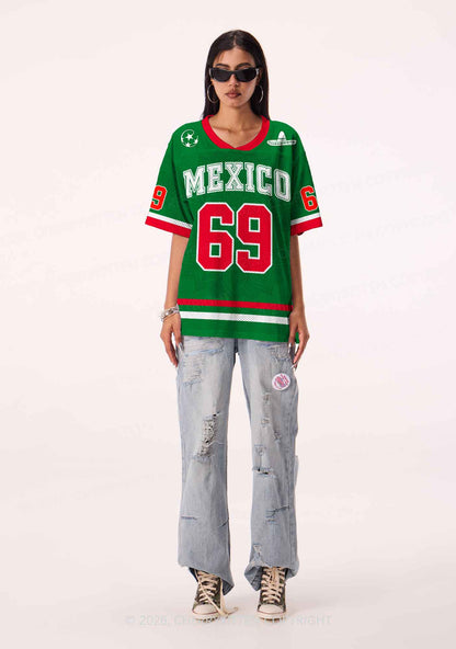 Custom Green Mexico Sombrero Y2K Sport Jersey Shirts Cherrykitten
