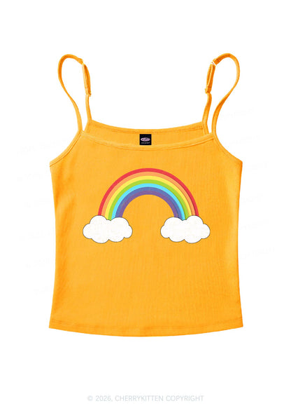 Rainbow Cloud Pride Y2K Spaghetti Strap Cami Cherrykitten