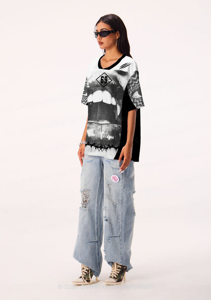 Halloween Vampire Lips Y2K Sport Jersey Shirts Cherrykitten