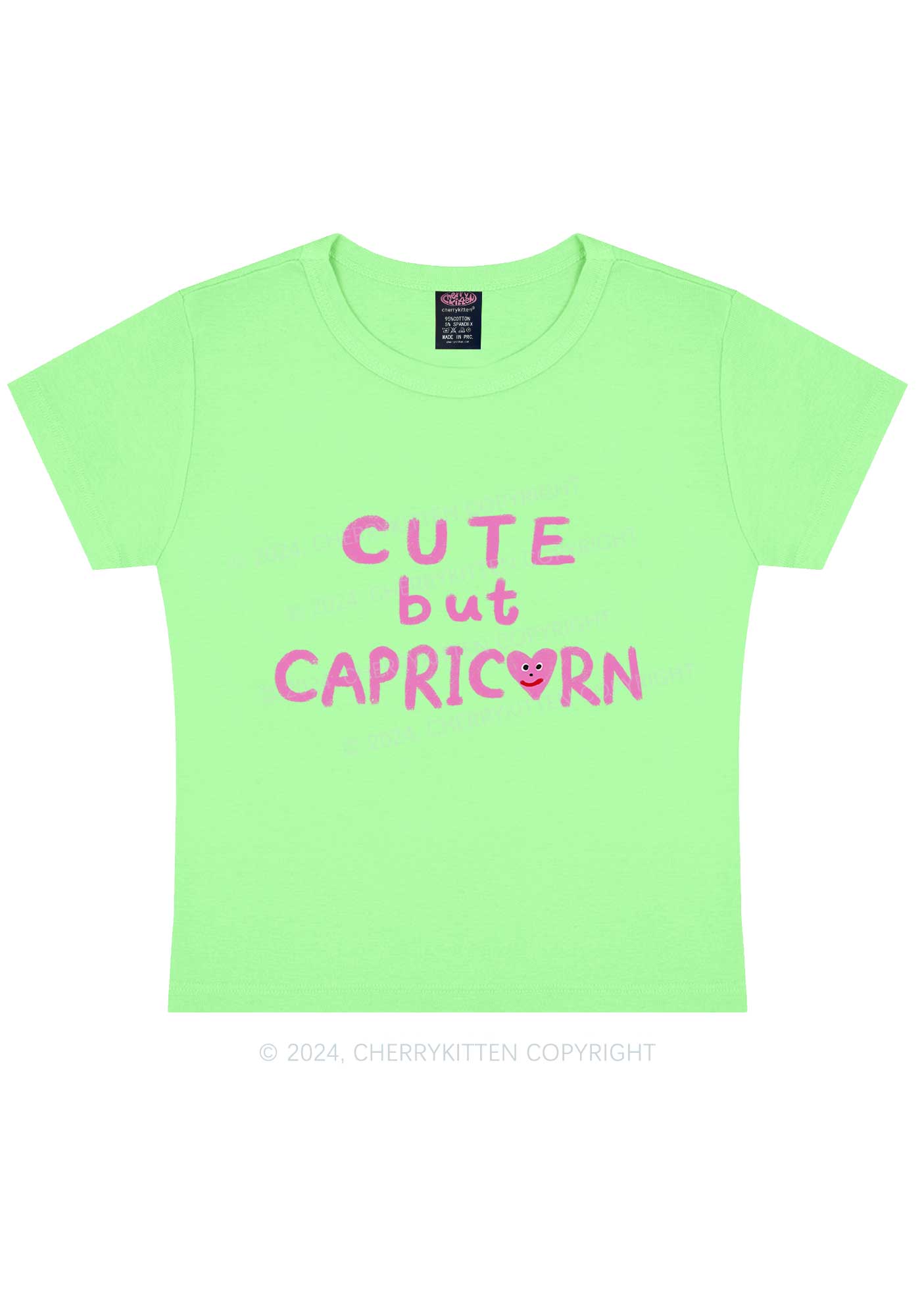 Custom Zodiac Cute But Y2K Baby Tee Cherrykitten