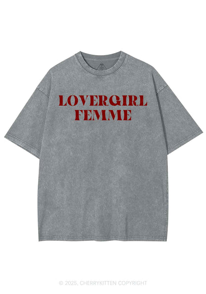 Lovergirl Femme Pride Y2K Shirts Washed Tee Cherrykitten