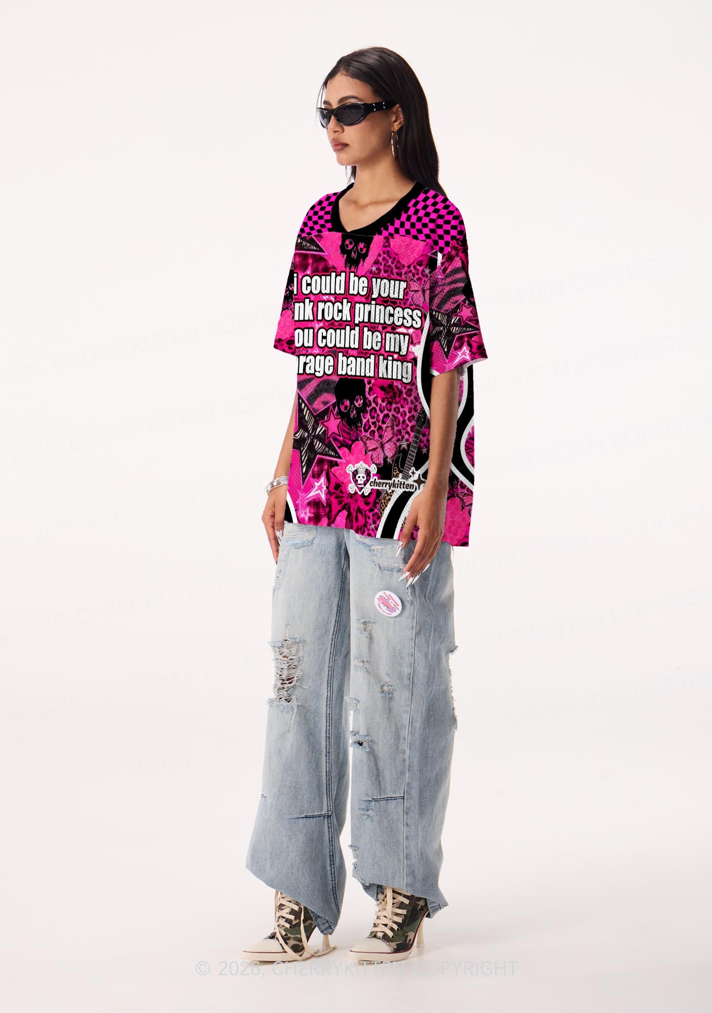 Punk Rock Princess Y2K Sport Jersey Shirts Cherrykitten