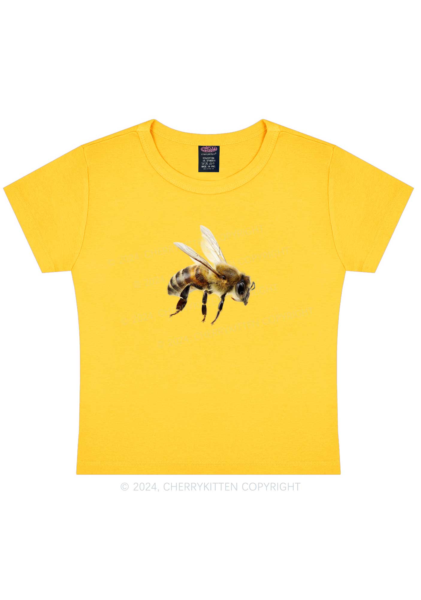 Flying Bee Y2K Baby Tee Cherrykitten