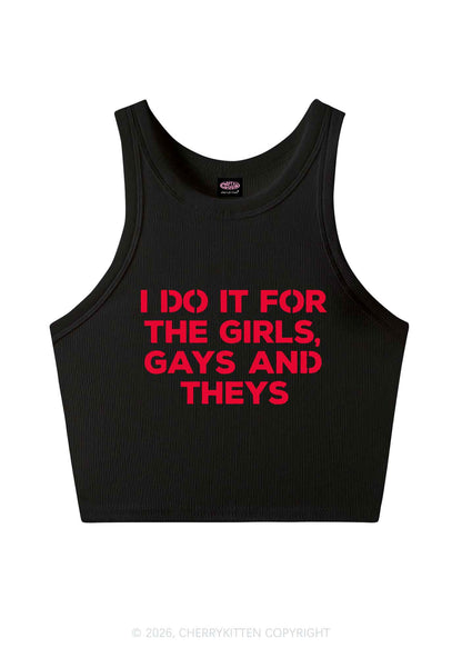 Girls Gays Theys Pride Y2K Crop Tank Top Cherrykitten