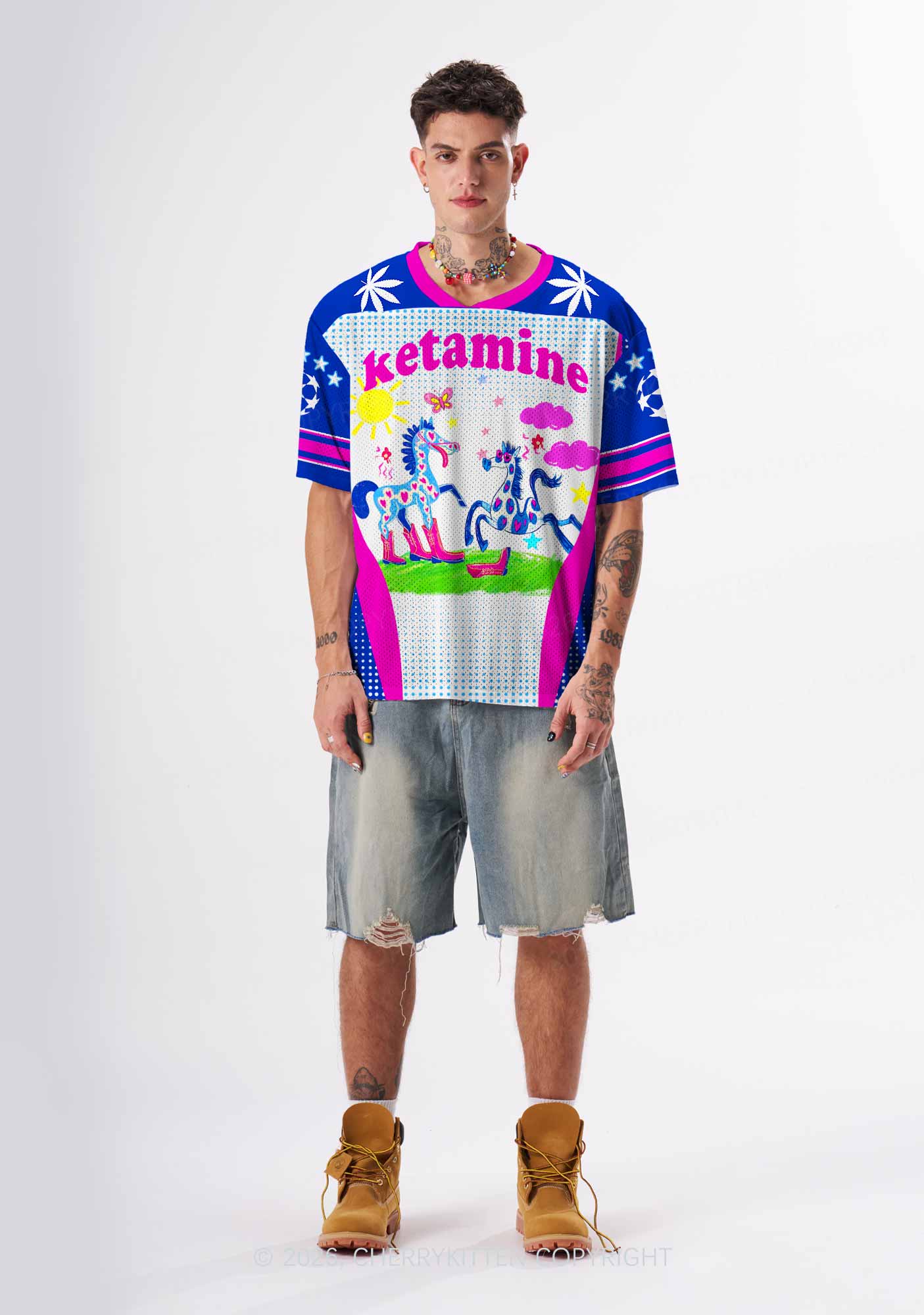 Heart Spotted Pony Y2K Sport Jersey Shirts Cherrykitten