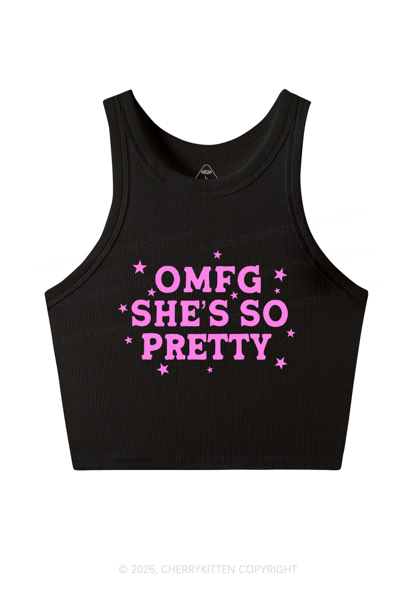 OMFG Shes So Pretty Pride Y2K Crop Tank Top Cherrykitten
